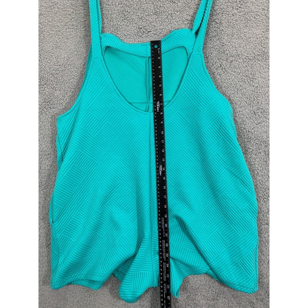 NWT Seen Be Seen Medium (M) Blue Soft Overall Shorts Adjustable Strap Boutique - Picture 13 of 14
